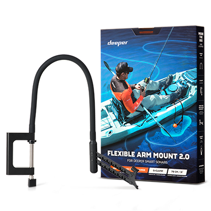 Deeper Sonar Flexible Arm Mount 2.0 for Boat or Kayak