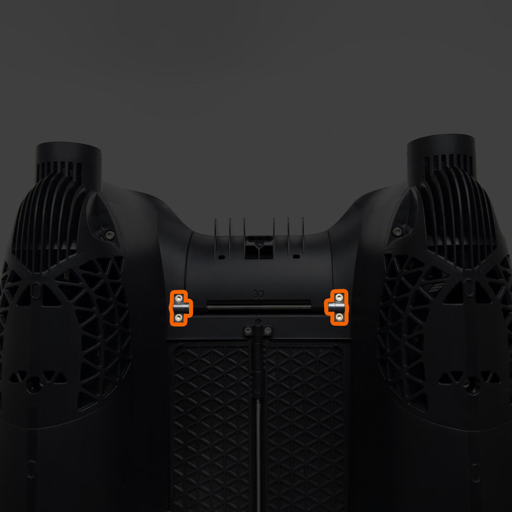 Right and left back hopper plastic holders for Deeper Quest (2 units)