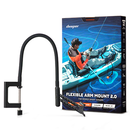 Deeper Sonar Flexible Arm Mount 2.0 for Boat or Kayak